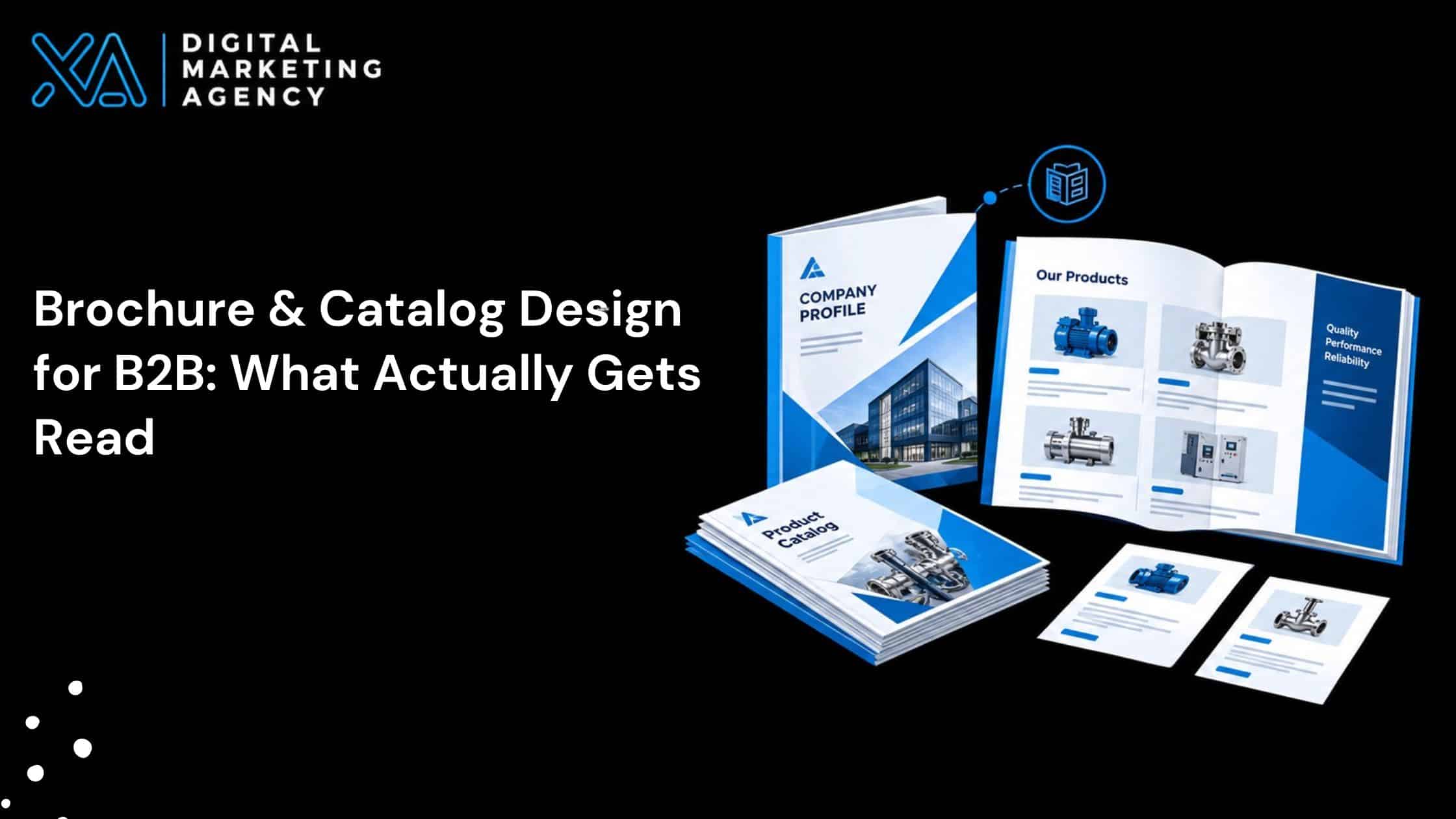 B2B brochure and catalog design services by Xira Infotech